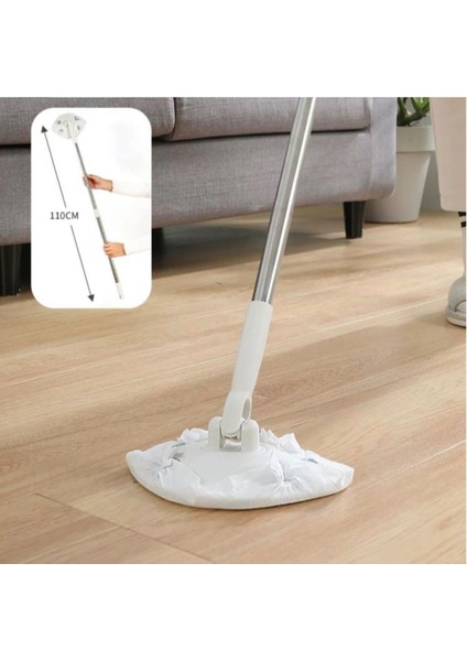 Pratik ve Hızlı Kuruyan Islak Mendil Uyumlu Çekçekli Çok Amaçlı Mop