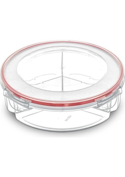 3 Bölmeli Yuvarlak Saklama Kabı, Beyaz, Pratik ve Şık Ev Gereçleri