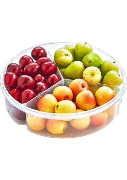 3 Bölmeli Yuvarlak Saklama Kabı, Beyaz, Pratik ve Şık Ev Gereçleri fiyatları