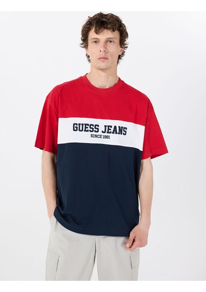 Çok Renkli Erkek Oversized Desenli T-Shirt M5GI45K8FQ4F7TW Gj Ss Cn Os Horızo modelleri