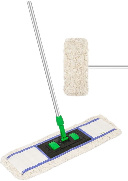 60 cm Uzun Saplı Nemli Saçak Mop, Pamuk Polyester, Dikişli, Tel ve Plastik Uyumlu fiyatları