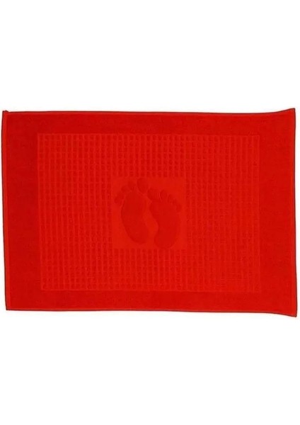 Kırmızı 50X70 Pamuklu Ayak Paspası, Şık ve Yumuşak Tasarım