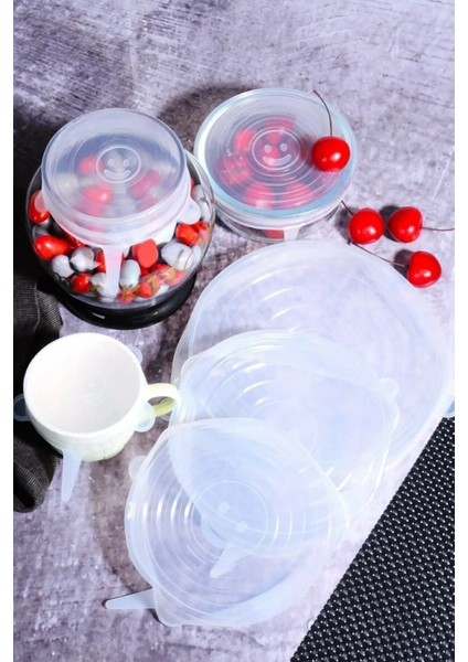 6'lı Silikon Saklama Kabı Seti - Esnek ve Sızdırmaz Kapaklar, Çok Amaçlı Kullanım için İdeal indirimleri