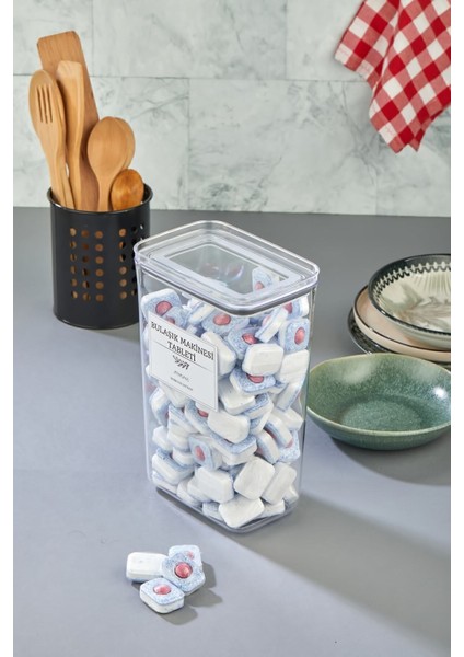 Turuncu Dekoratif Vakum Kapaklı Bulaşık Makinesi Tablet Saklama Kabı modelleri