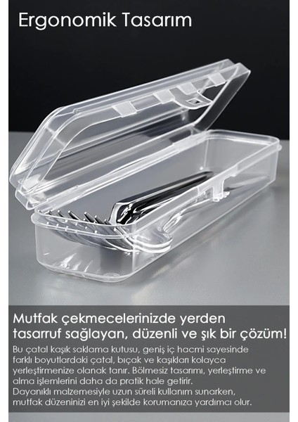Beyaz 2'li Çatal Bıçak Kaşık Takımı Saklama Kutusu Seti Organizer modelleri