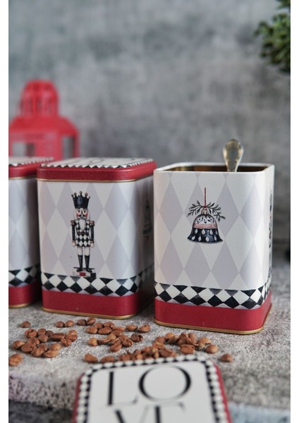 Çok Renkli Kare Metal Saklama Kabı Seti, 8.7X8.7X12.5 Cm, 3'lü fiyatları