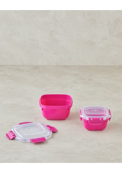 Pembe Plastik Saklama Kabı 575/1075 Ml, Şık ve Pratik Mutfak Gereci fiyatları