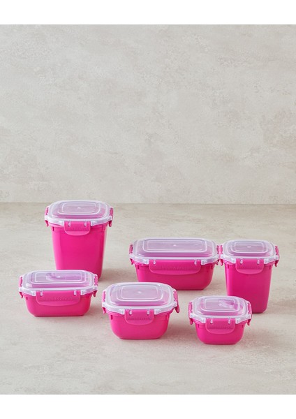 Pembe Plastik Saklama Kabı 575/1075 Ml, Şık ve Pratik Mutfak Gereci fırsatları