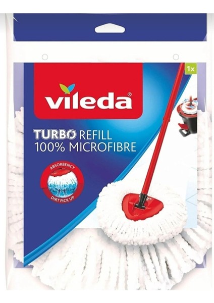 Beyaz Turbo Temizlik Seti Yedek Mop, Hijyenik ve Etkili Temizlik Için Ideal Seçim