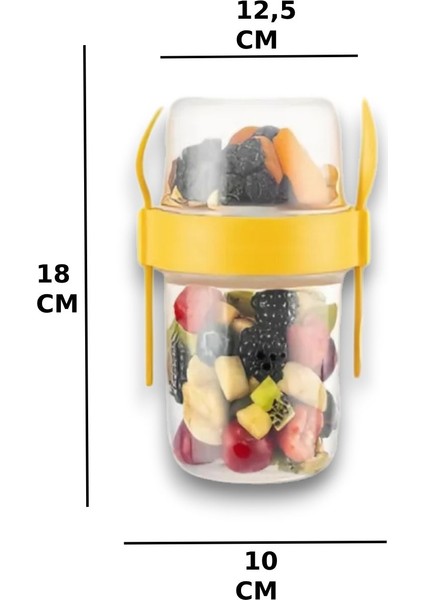 Çok Renkli Kapaklı Saklama Kabı – Yoğurt, Meyve, Müsli, Salata Için 1100ML modelleri