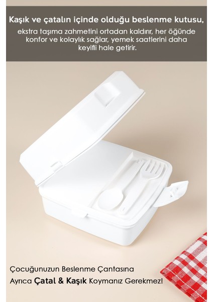 Iki Katlı Bölmeli Çocuk Yemek Kutusu, Taşıma Kabı, Okul Için Ideal, Beyaz fırsatları