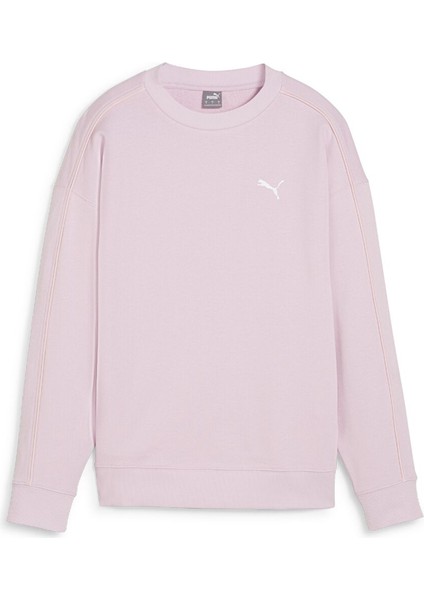 Siyah Kadın Yuvarlak Regular Fit Düz Sweatshirt 67788660 Her Crew Tr Grape Mist