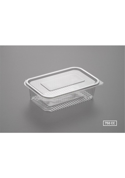 Turuncu 750 cc Kapaklı Sızdırmaz Saklama Kabı 10 Adet