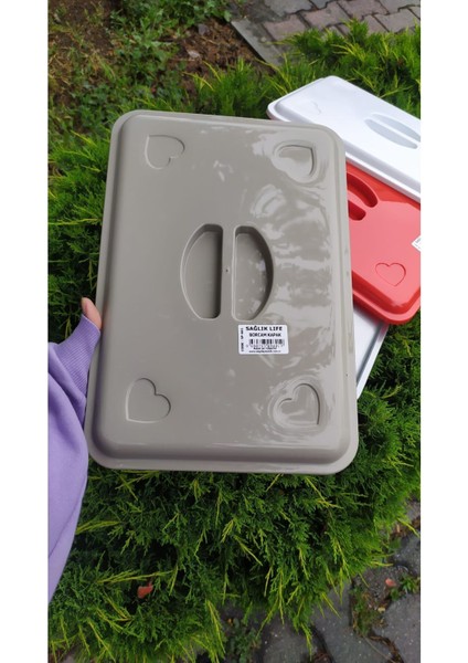 Dikdörtgen Plastik Borcam Kapağı, Kahverengi, 1 Adet