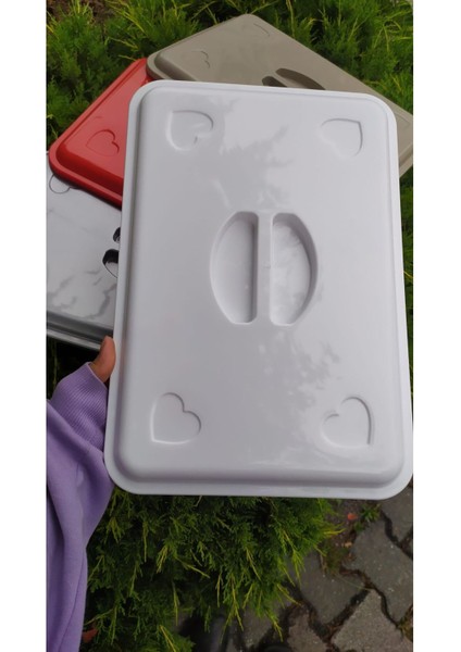 Dikdörtgen Plastik Borcam Kapağı, Kahverengi, 1 Adet modelleri