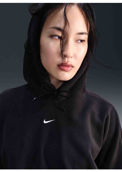 FV8076-010 W Nk One Tf Po Hoodıe Po Siyah Kadın Kapüşon Normal Düz Sweatshirt fiyatları