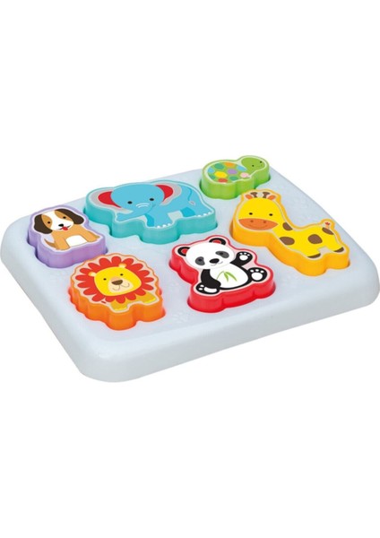 Renkli Hayvanlar Bul Tak 12-36 Ay Puzzle Eğlence Seti fiyatları