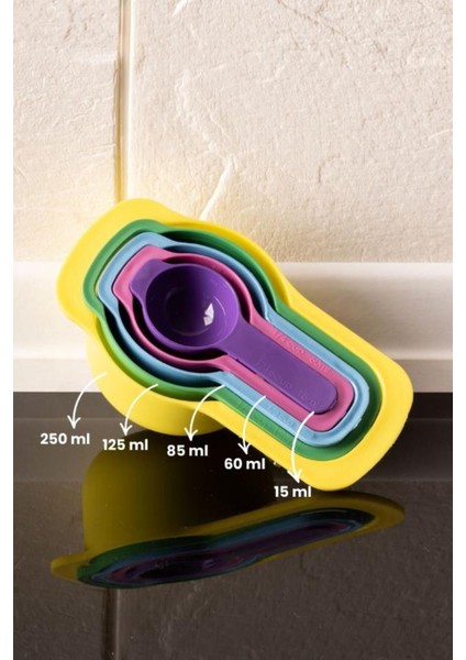 Mini Karıştırma Kabı ve Ölçü Kaşığı Seti, Turuncu Renk, 7 Parça fırsatları