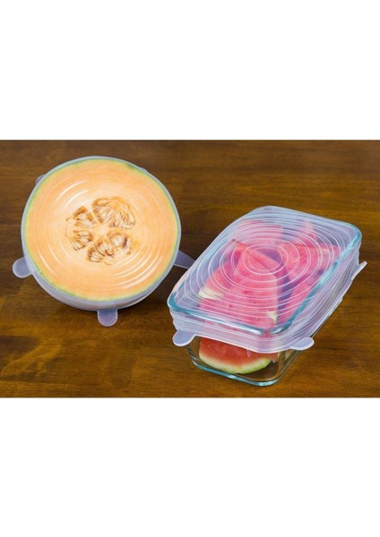 6'lı Çok Renkli Silikon Streç Tencere ve Tabak Kapağı Seti fırsatları