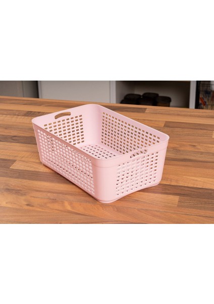 Pembe 4'lü Buz Dolabı Çekmecesi Düzenleyici, Mutfak Saklama Sepetleri