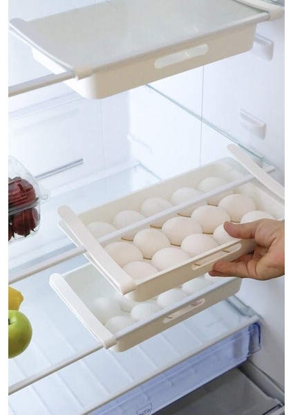 Beyaz Geçmeli Pratik Yumurtalık, 15'li, Şık ve Fonksiyonel Organizer