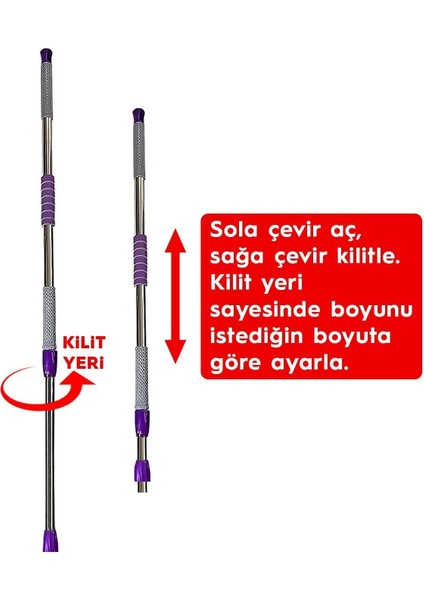 Çok Amaçlı Mikrofiber Temizlik Seti, Paspas, Duvar, Cam, Kıskaçlı ve Klipsli