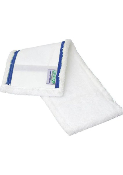 Yüksek Kaliteli Mikrofiber Mop 50 Cm, Beyaz Mavi Biyeli, Temizlikte Güçlü ve Etkili