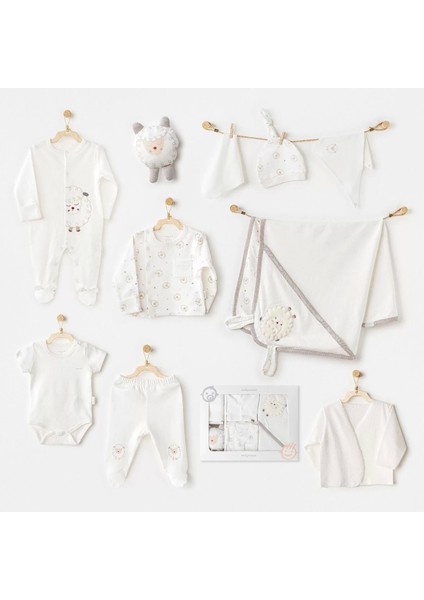 Andywawa AC25561 Newborn Set Tinny Ships 10'lu Hastane Çıkışı Ekru