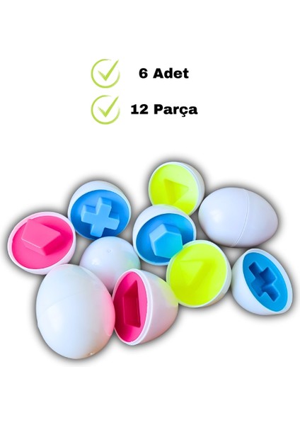 Geometrik Yumurta Eşleme Oyunu Kutulu Renkli Yumurtalar (6 Lı) fiyatları