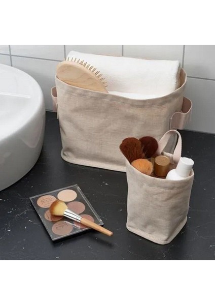 Bej Renkli, 10X10X15 cm Ölçülerinde Şık ve Kullanışlı Sepet fırsatları