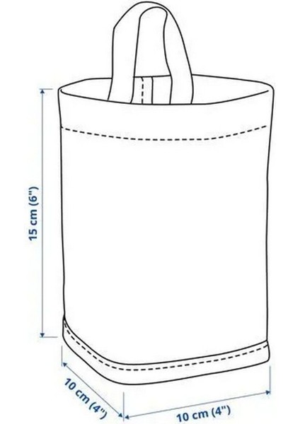Bej Renkli, 10X10X15 cm Ölçülerinde Şık ve Kullanışlı Sepet