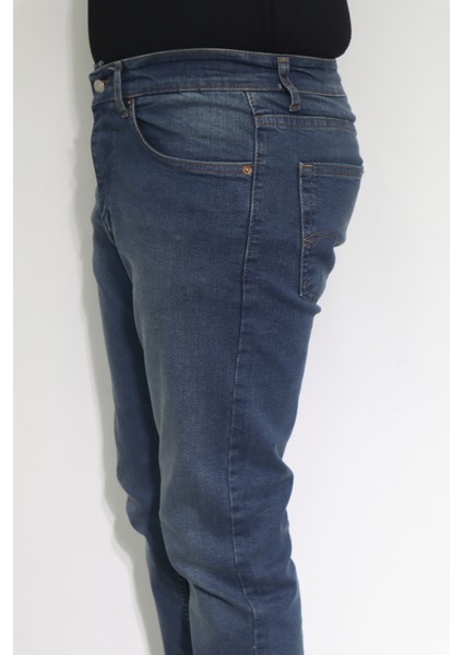Fistan Store Erkek Mavi Normal Bel Normal Kesim Boru Paça Jean Pantolon modelleri