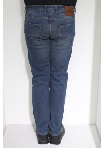Fistan Store Erkek Mavi Normal Bel Normal Kesim Boru Paça Jean Pantolon fırsatları