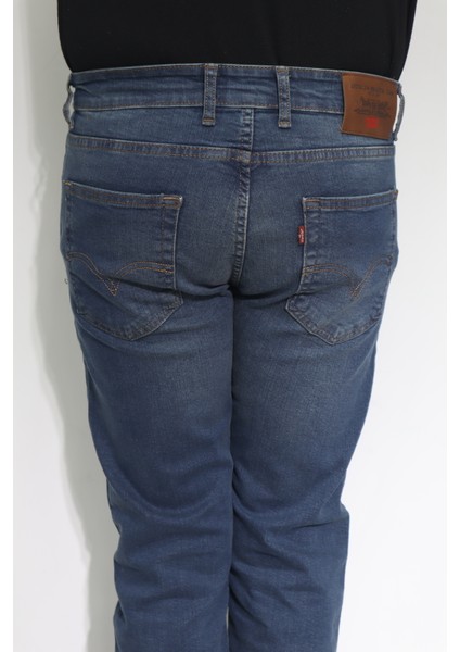 Fistan Store Erkek Mavi Normal Bel Normal Kesim Boru Paça Jean Pantolon indirimleri