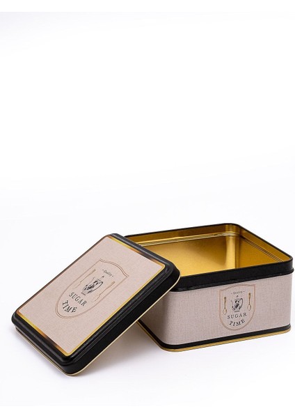 Mavi Azura Şeker Desenli Kare Metal Saklama Kabı 16X16 cm modelleri