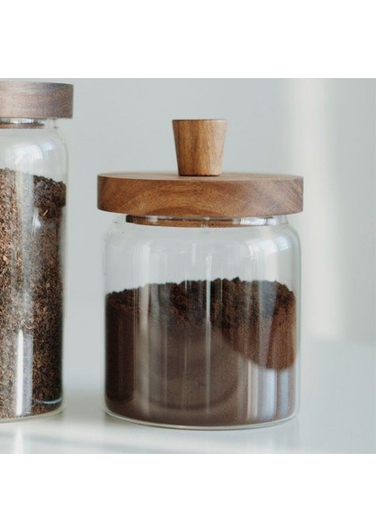 Akasya Vakum Kapaklı Cam Kavanoz 450 Ml, Sızdırmaz Kapaklı, Kuruyemiş ve Baharat Saklamaya Uygun. "