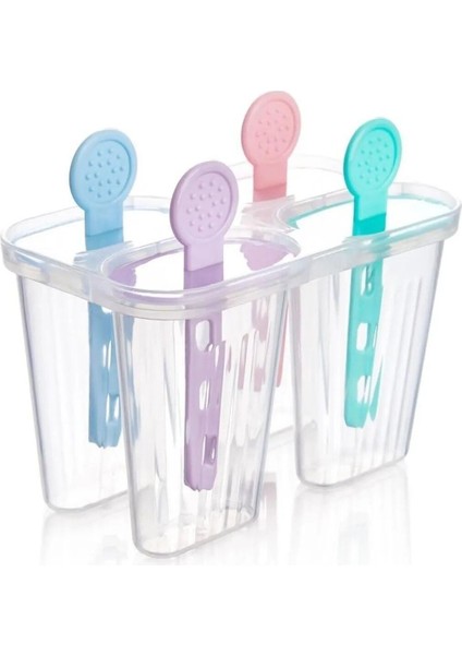 4'lü Renkli Meybuz Dondurma Kalıbı, Çocuklar Için Eğlenceli ve Şık Tasarım fiyatları