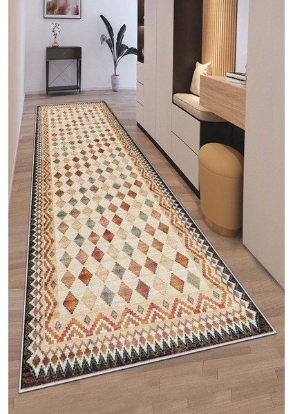 Kaymaz Taban Yıkanabilir Dijital Baskılı Halı Yolluk Mutfak Halısı