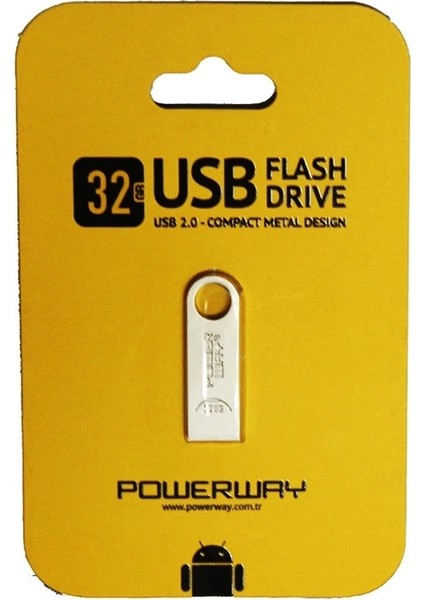 32 GB Metal USB 2.0 Flash Bellek (5047)