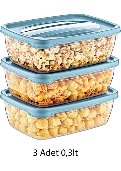 Renkli Dikdörtgen Saklama Kabı Seti - 3'lü, Pratik ve Şık Mutfak Gereci fiyatları