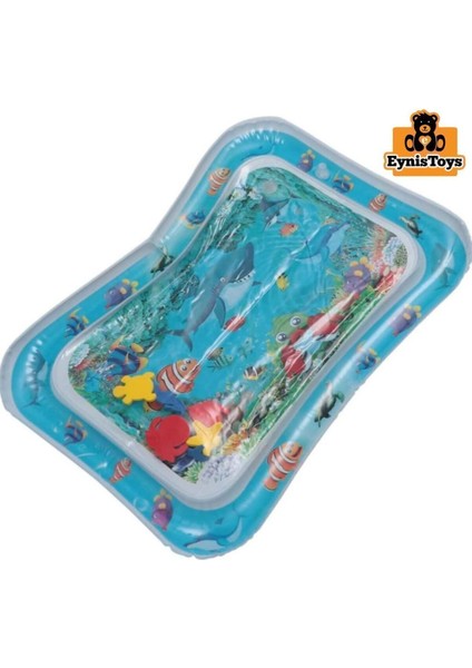 Mavi Bebek Aktivite Su Matı, Eğlenceli ve Renkli Bebek Su Oyun Matı fırsatları