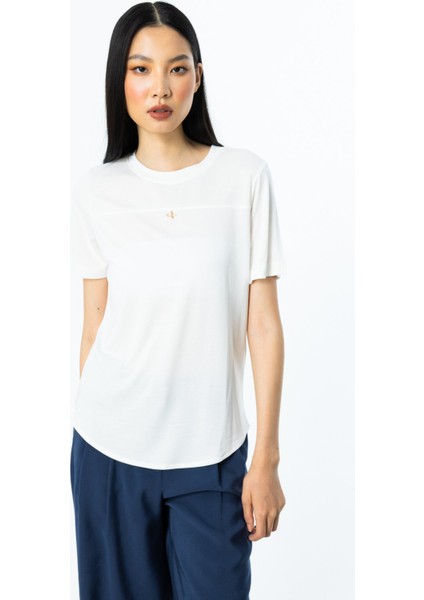 Aksesuar Detaylı Kısa Kollu Bluz 51603