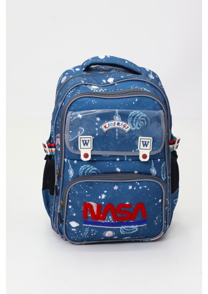3'lü Çocuk Okul Seti Nasa Temalı Sırt Çantası Beslenme Çantası Kalemlik Peluş Hediyeli Ilkokul Seti modelleri