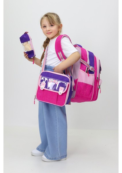 Happy Days 3'lü Kız Çanta Seti Sırt Çantası Beslenme Çantası Kalemlik Ilkokul Peluş Oyuncak Hediyeli indirimleri