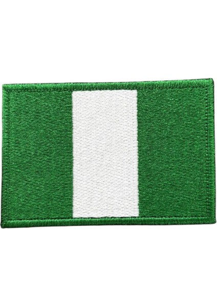 Nijerya Bayrağı Nakış Patch Peç - 8x5 cm