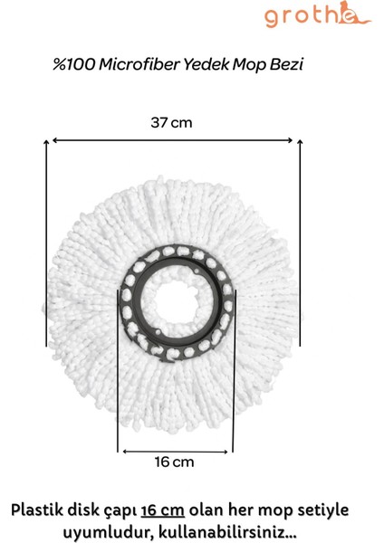 Döner Başlıklı Mikrofiber Mop Yedek Paspas 3'lü Set, Sık Doku, Yüksek Temizlik Performansı modelleri