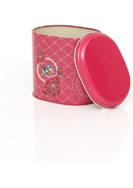 Renkli Desenli Oval Metal Saklama Kabı 11X15 Cm, Şık ve Fonksiyonel Tasarım fırsatları