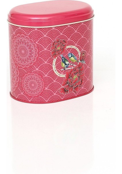 Renkli Desenli Oval Metal Saklama Kabı 11X15 Cm, Şık ve Fonksiyonel Tasarım indirimleri