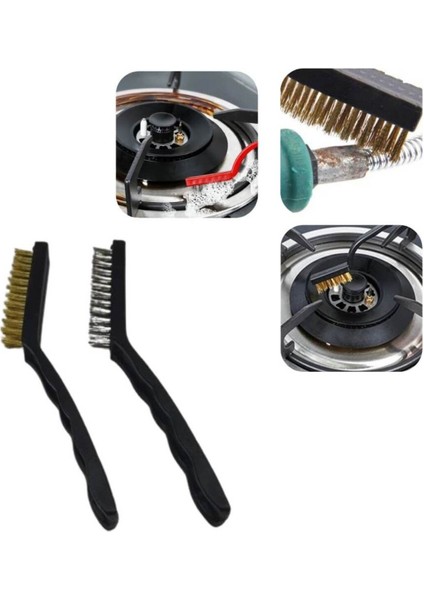 Dayanıklı Plastik Saplı Bakır ve Çelik Tel Seti, 2'li Paket, Yüksek Kalite.