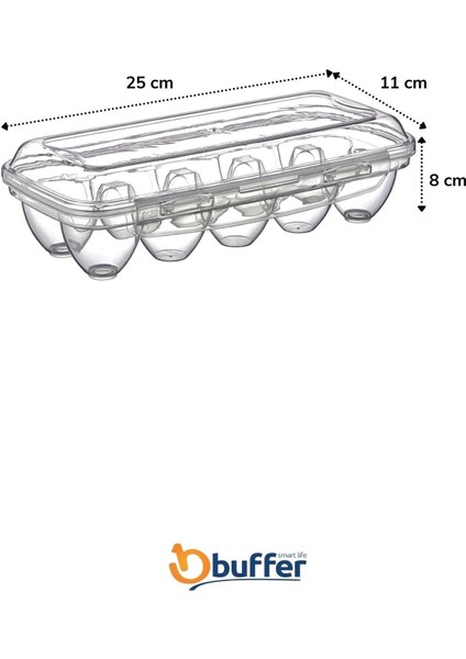 3 Adet 10 Bölmeli Beyaz Kilitli Yumurtalık Saklama Kutusu YU110 modelleri